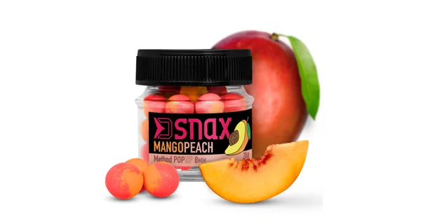 DELPHIN - Plovoucí boilie D SNAX POP 12 mm 20 g Mango Broskev