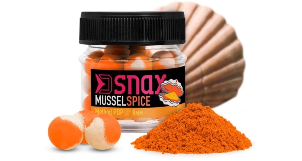 DELPHIN - Plovoucí boilie D SNAX POP 8 mm 20 g Mušle Koření
