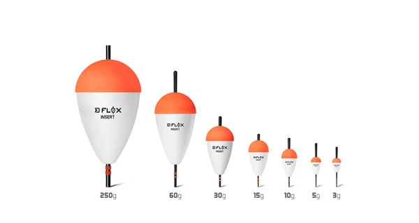 DELPHIN - Polystyrenový splávek FLOX Insert 5 g 5 ks