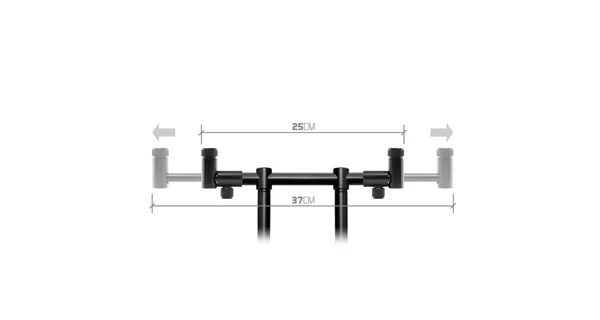 DELPHIN - Přední FlexiMAG hrazda pro 2 pruty RPX / ProSTALX BW 25-37 cm