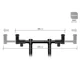 DELPHIN - Přední FlexiMAG hrazda pro 2 pruty RPX / ProSTALX BW 25-37 cm
