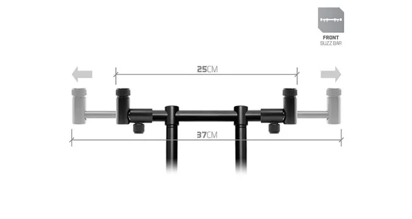 DELPHIN - Přední FlexiMAG hrazda pro 2 pruty RPX / ProSTALX BW 25-37 cm