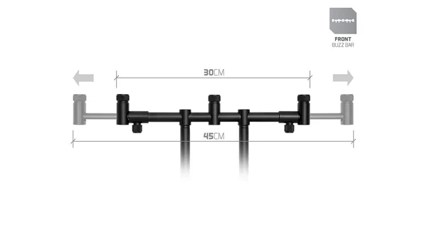 DELPHIN - Přední FlexiMAG Hrazda pro 3 pruty RPX / ProMAX BW 30-45 cm