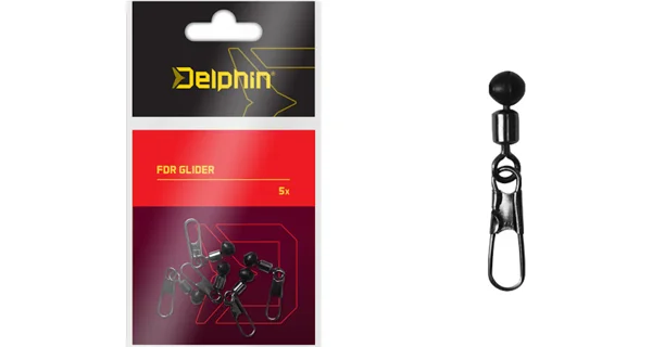 DELPHIN - Průjezdný obratlík s karabinkou FDR Glider 5 ks