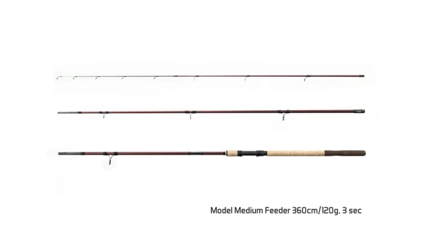 DELPHIN - Prut Magma M3 Medium Feeder 360 cm 120 g 3 díly