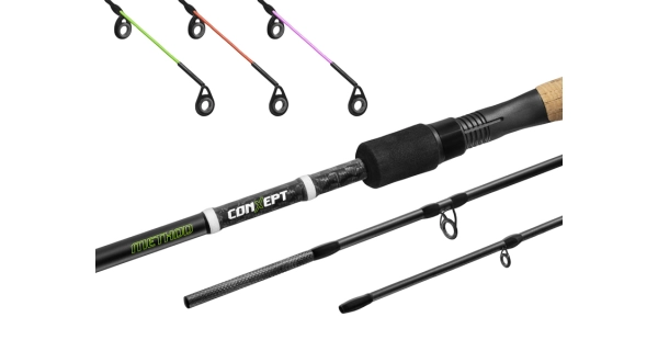 DELPHIN - Prut Method CONXEPT + 3 špičky 330 cm 60 g 3 díly