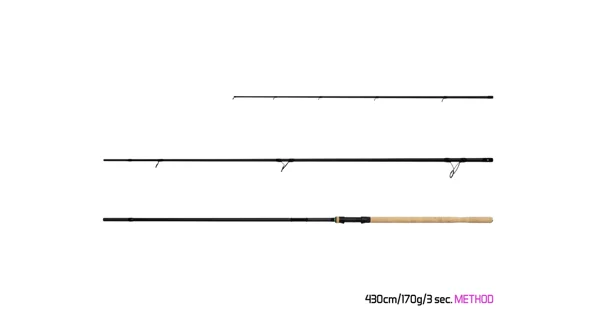 DELPHIN - Prut Reaxe Feeder Method 4,3 m 170 g 3 díly