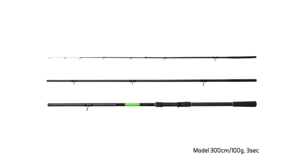 DELPHIN - Prut Wasabi Feeder 300 cm 100 g 3 díly