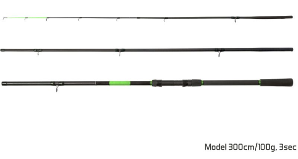 DELPHIN - Prut Wasabi Feeder 300 cm 100 g 3 díly