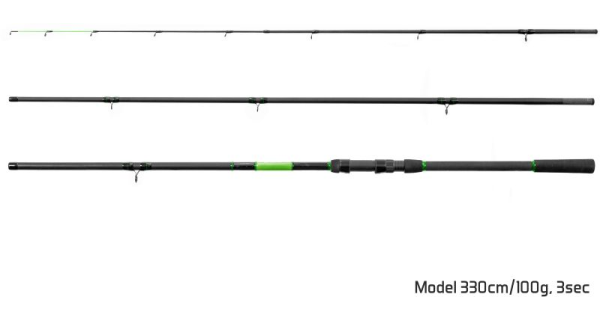 DELPHIN - Prut Wasabi Feeder 300 cm 100 g 3 díly