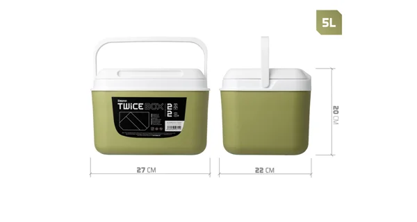 DELPHIN - Set chladících boxů TwiceBOX 2v1 5 l+3 l 2x 400 ml