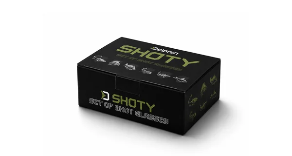 DELPHIN - Set skleněných skleniček SHOTY 6v1 55 ml 6 ks