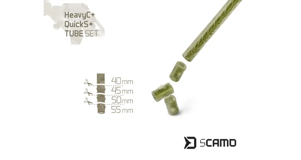 DELPHIN - Set závěsky, převleky a obratlíky sCAMO HeavyC + QuickS vel. 4 + Tube 5 ks