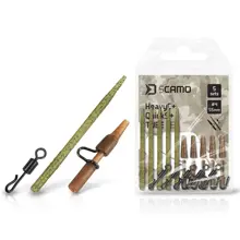 DELPHIN - Set závěsky, převleky a obratlíky sCAMO HeavyC + QuickS vel. 4 + Tube 5 ks