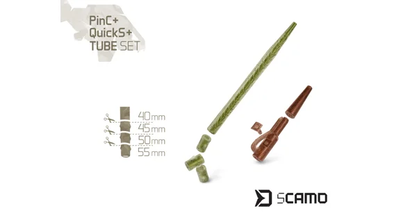DELPHIN - Set závěsky, převleky a obratlíky sCAMO PinC + QuickS vel. 4 + Tube 5 ks