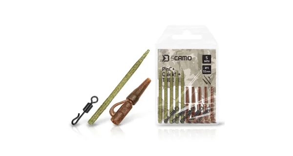 DELPHIN - Set závěsky, převleky a obratlíky sCAMO PinC + QuickS vel. 4 + Tube 5 ks