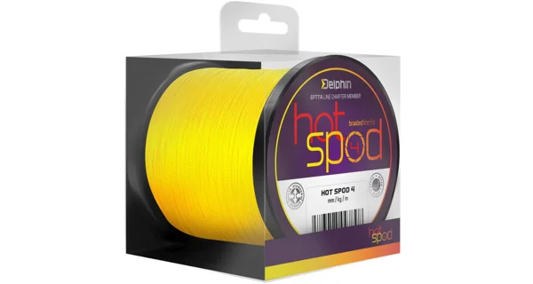 DELPHIN - Šňůra HotSPOD 4 0,14 mm 300 m žlutá