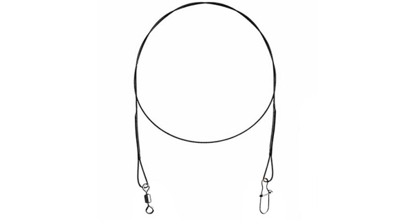 DELPHIN - Titanové lanko 1X7 BOMB! S obratlíkem a karabinkou 20 cm 7 kg 2 ks