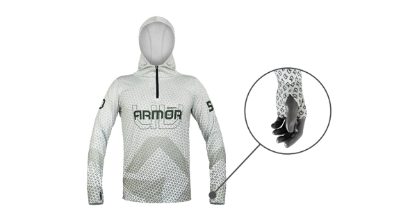 DELPHIN - Tričko s kapucí UV Armor 50+ Olive vel. 2XL