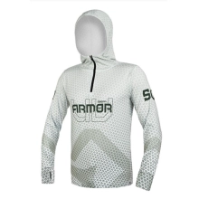 DELPHIN - Tričko s kapucí UV Armor 50+ Olive vel. M