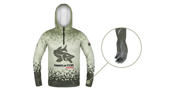 DELPHIN - Tričko s kapucí UV Armor 50+ Predator vel. XL
