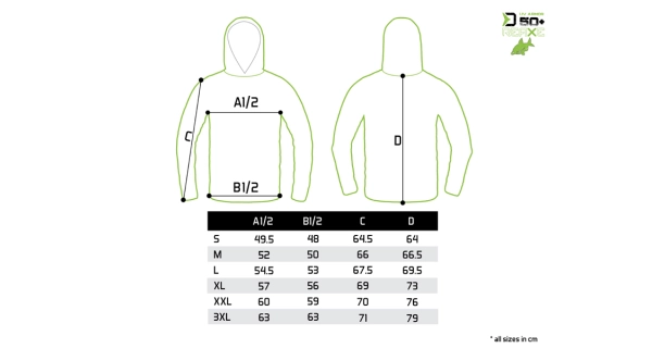 DELPHIN - Tričko s kapucí UV Armor 50+ Reaxe vel. 2XL