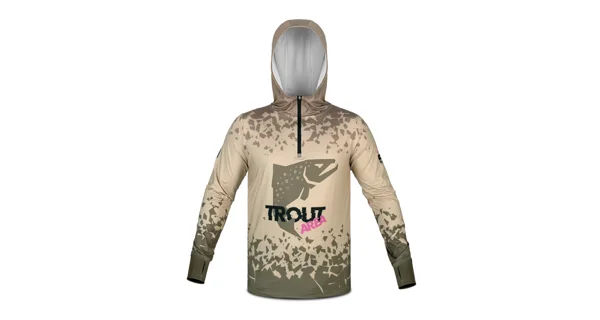 DELPHIN - Tričko s kapucí UV ARMOR 50+ Trout vel. L
