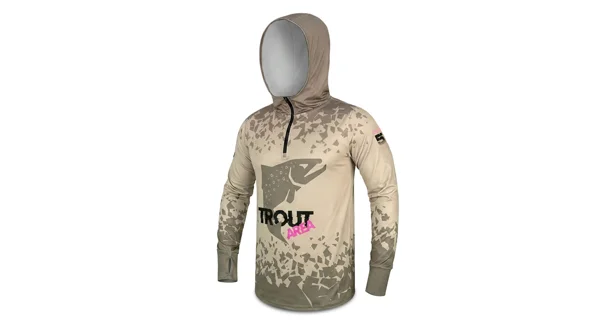 DELPHIN - Tričko s kapucí UV ARMOR 50+ Trout vel. S