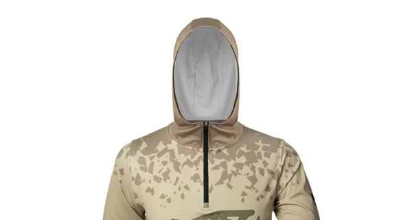 DELPHIN - Tričko s kapucí UV ARMOR 50+ Trout vel. S