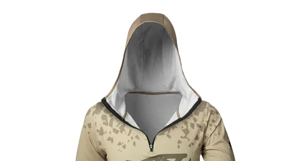 DELPHIN - Tričko s kapucí UV ARMOR 50+ Trout vel. S
