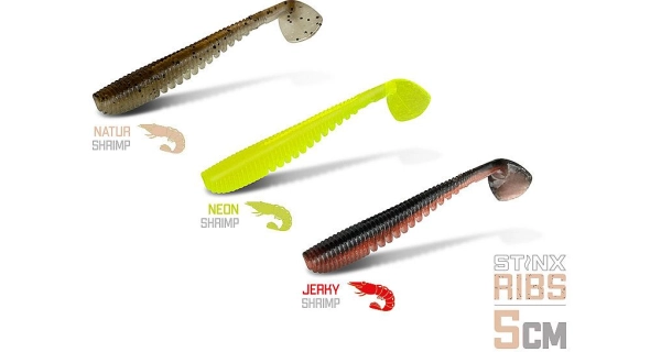 DELPHIN - Umělá nástraha B! StinxRibs 20 ks 5 cm Shrimp Jerky