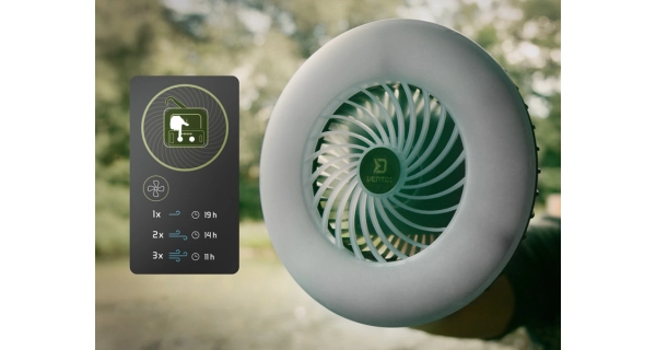 DELPHIN - Ventilátor se světlem Ventix 4400 mAh