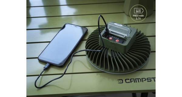 DELPHIN - Ventilátor se světlem Ventix 4400 mAh