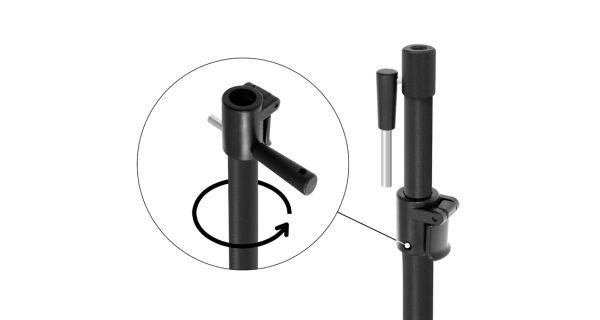 DELPHIN - Vidlička BlackSTIX 80-130 cm