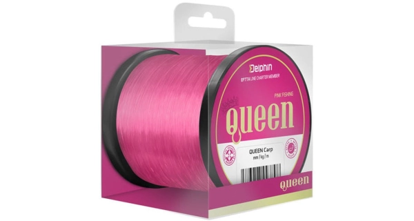 DELPHIN - Vlasec Queen Carp růžový 0,35 mm 9,1 kg 15000 m