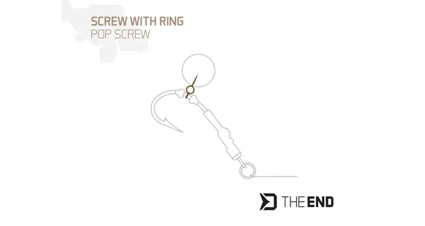 DELPHIN - Vrtáček s kroužkem TheEND POP Screw 15 ks S