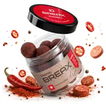 DELPHIN - Vyvážené boilies BreaX HotHELL Robin red Chilli Fr.Klobása 16 mm 100 g