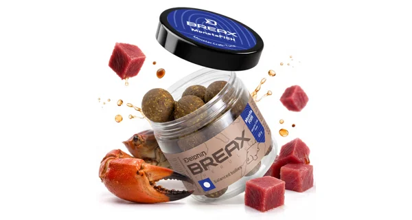 DELPHIN - Vyvážené boilies BreaX MonstaFISH Monster Krab Tuňák 20 mm 100 g