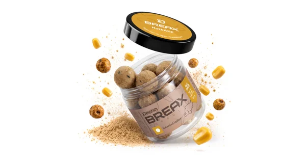 DELPHIN - Vyvážené boilies BreaX NutCAKE Tygří ořech Scopex Kukuřice 16 mm 100 g