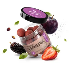 DELPHIN - Vyvážené boilies BreaX SweetBERRY Moruše Jahoda Švestka 16 mm 100 g