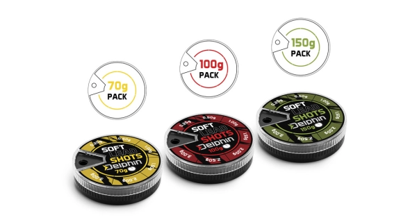 DELPHIN - Vyvažovací olůvka Soft Žlutá krabička 0,25-3,0 g 70 g