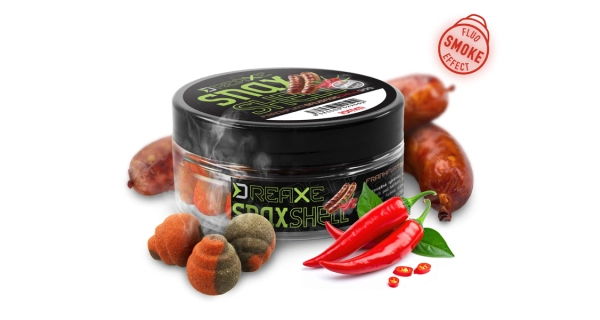 DELPHIN - Wafters rozpustná nástraha D Snax Shell Frankfurtská klobása Chilli 10 mm 30 g