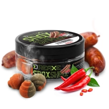 DELPHIN - Wafters rozpustná nástraha D Snax Shell Frankfurtská klobása Chilli 14 mm 30 g