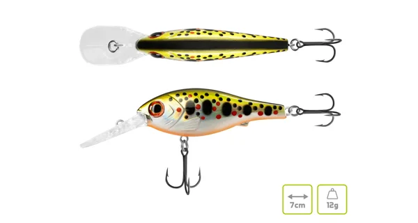 DELPHIN - Wobler WOBBY CRANK-DP Floating 7 cm 12 g Phantom
