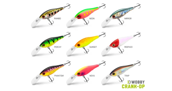 DELPHIN - Wobler WOBBY CRANK-DP Floating 7 cm 12 g Sunset