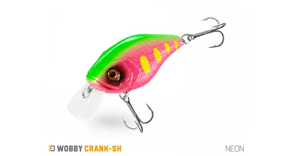 DELPHIN - Wobler WOBBY CRANK-SH Floating 5 cm 8 g Neon