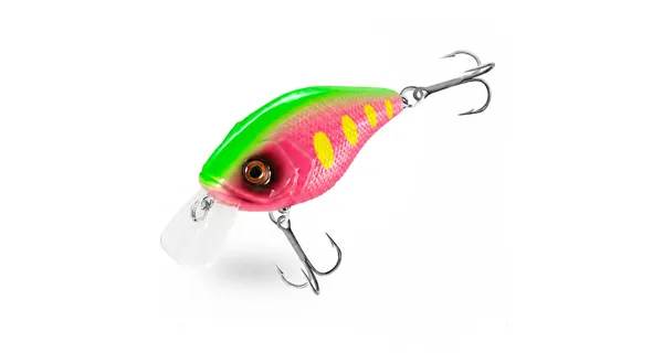 DELPHIN - Wobler WOBBY CRANK-SH Floating 5 cm 8 g Neon