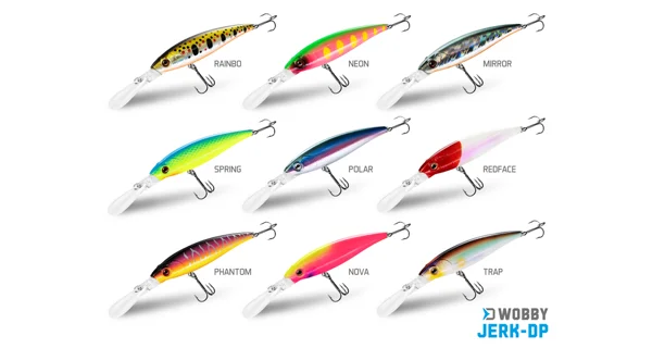 DELPHIN - Wobler WOBBY JERK-DP Suspending 9 cm 12,5 g Spring