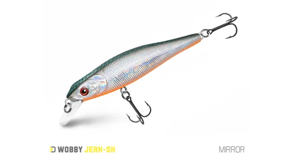 DELPHIN - Wobler WOBBY JERK-SH Suspending 8 cm 6,5 g Mirror