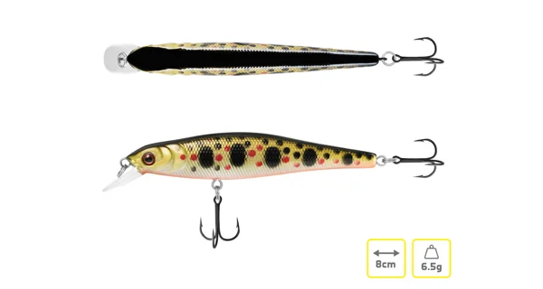 DELPHIN - Wobler WOBBY JERK-SH Suspending 8 cm 6,5 g Phantom